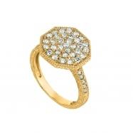 Picture of Diamond octagonal shape ring