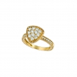 Diamond triangular shape ring