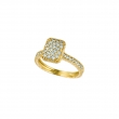 Diamond rectangular shape ring