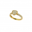 Diamond triangular shape ring