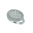 Diamond oval shape ring