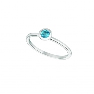 Picture of Blue topaz bezel set ring