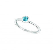 Picture of Blue topaz bezel set ring
