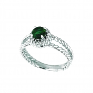 Picture of Emerald & diamond ring