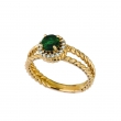 Emerald & diamond ring