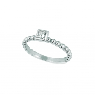 Picture of Princess cut diamond bezel set ring