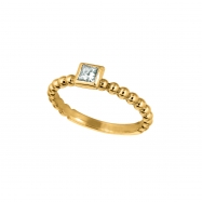 Picture of Princess cut diamond bezel set ring