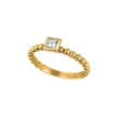 Princess cut diamond bezel set ring
