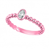 Picture of Oval diamond bezel set ring