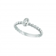 Oval diamond bezel set ring