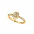 Diamond oval ring