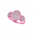 Diamond oval & round shape ring