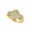 Diamond oval & round shape ring