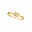 Diamond square & marquise shape ring