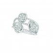Diamond heart,square & round ring