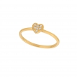 Diamond heart ring
