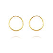14K Yellow Gold 1x12mm Endless Hoops