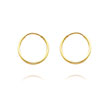 14K Yellow Gold 1x12mm Endless Hoops