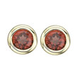 ROUND DARK RED GARNET STUDS