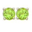 ROUND GREEN PERIDOT STUDS