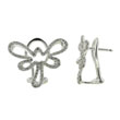 14K White Gold Diamond Earrings
