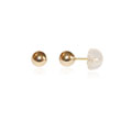 14K Gold Polished 3mm Ball Post Earrings