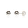 14K White Gold Polished 5mm Ball Post Earrings