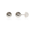14K White Gold Polished 6 mm Ball Post Earrings