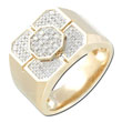 Four Plus One White Diamond Gents Ring - White Gold
