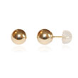 14K Gold Polished 7mm Ball Post Earrings