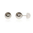 14K White Gold Polished 7mm Ball Post Earrings