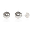 14K White Gold Polished 8mm Ball Post Earrings