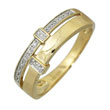 14K Yellow Gold Diamonds Ring