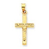 14k Hollow Crucifix Pendant
