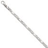14k White Gold 5.5mm Polished Fancy Link Chain Bracelet