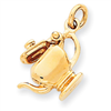 14k 3-D Tea Pot Charm
