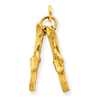 14k Pair of Skis Charm
