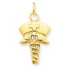 14k Nurse Symbol Charm