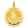 14k Wrestling Disc Charm
