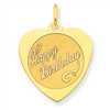 14k Happy Birthday Heart Disc Charm
