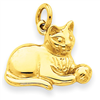 14k Cat Charm