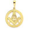 14k Large Masonic Pendant
