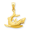 14k Shark Pendant