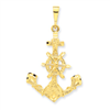 14k Large Anchor w/ Wheel Charm