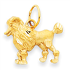 14k Poodle Dog Charm