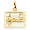 14k Musical Chart Charm
