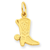 14k Cowboy Boot Charm