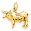 14k Cow Pendant
