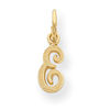 14ky Casted Initial E Charm