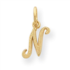 14ky Casted Initial N Charm